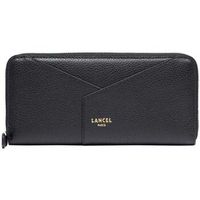 lancel cartera enveloppe cartera larga con cremallera cuero negro para mujer