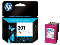 cartucho de tinta - hp 301 color cian magenta amarillo