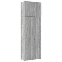 aparador alto madera de ingenieria gris sonoma 80x425x249 cm vidaxl