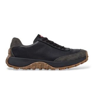 Camper para hombre. K100928-025 Zapatillas Rug de piel negro (40), Plano, Cordones, Casual