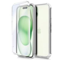 cool funda silicona 3d transparente frontaltrasera para iphone 15 plus