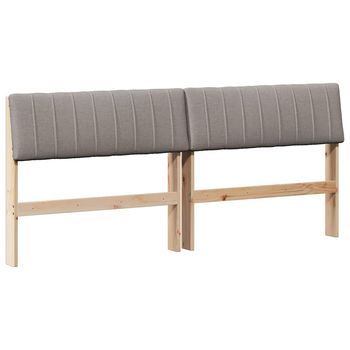Cabecero Tapizado Taupé 180 Cm Madera De Pino Macizo Vidaxl