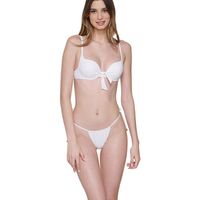 luna splendida banador traje de bano brasileno ajustable medias con lazos blue para mujer
