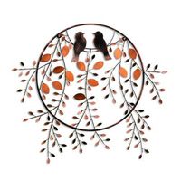 decoracion pared de metal love of birds 3 multicolor 86x75 cm