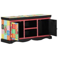 mueble de tv 100 x 35 x 50 cm multicolor madera de mango maciza vidaxl