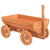 carreta decorativa madera maciza de abeto 70x43x54 cm vidaxl