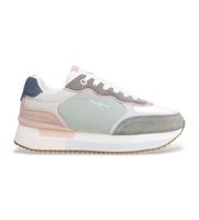 pepe jeans para mujer pls60034 zapatillas de piel rusper class verde 38 plano ante cordones casual