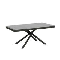 mesa extensible 90x180284 cm efecto madera cemento