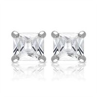 pendientes modernos de plata 925 con circonita