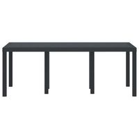 mesa de jardin  mesa de exterior antracita 200 x 100 x 73 cm ratan sintetico