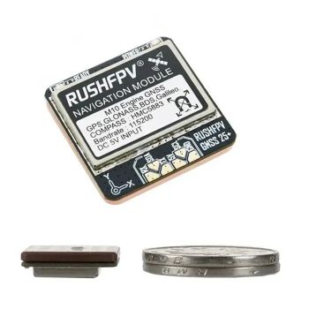 Módulo GPS RUSHFPV GNSS PRO UBX NMEA M10 con antena de cerámica integrada y brújula 5883 para aviones y coches RC, carre