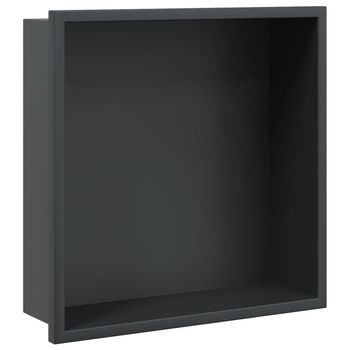 Hornacina Ducha Acero Inoxidable Negro Mate 32x32x9 Cm Vidaxl