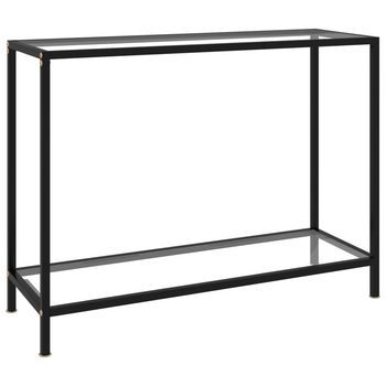 Mesa De Consola Transparente Vidrio Templado 100x35x75 Cm Vidaxl