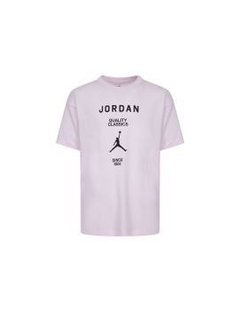 Camiseta Jordan Jdg W J Ss Gf Gfx Infantil Rosa/Negro