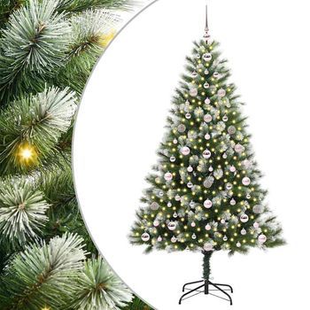 Árbol De Navidad Artificial Plegable Con Nieve Esponjosa 180 Cm Vidaxl