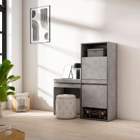 zapatero efecto madera cemento 130x35x145cm