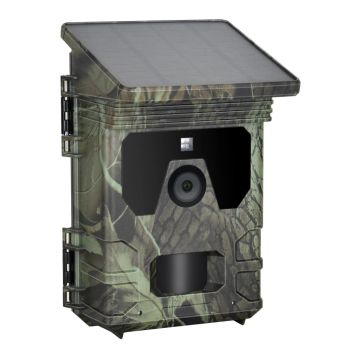 Cámara de caza con panel solar HC600A 24MP 1080P al aire libre IP65 impermeable Visión nocturna por infrarrojos Monitori