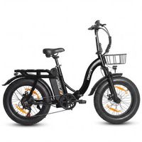 bicicleta electrica plegable eskute d202 48 v 208 ah larga autonomia 20 fat bike negra