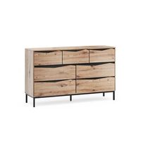aparador elvano 140 x 85 cm con 7 cajones vicco