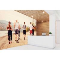 fotomural vinilo running grupo en la playa 400 x 300 cm