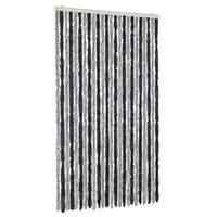 cortina antimoscas chenilla gris y negro 100x200 cm