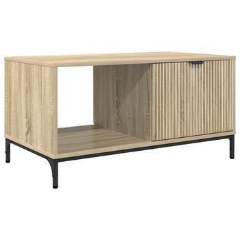 Mesa De Centro 90x49x46 Cm Metal - Marrón