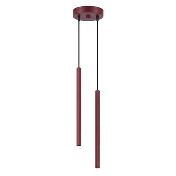 Lámpara colgantes borgoña acero alt. 118 cm