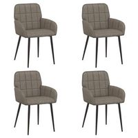 sillas de comedor 4 uds cuero sintetico gris 57 x 50 x 85 cm vidaxl