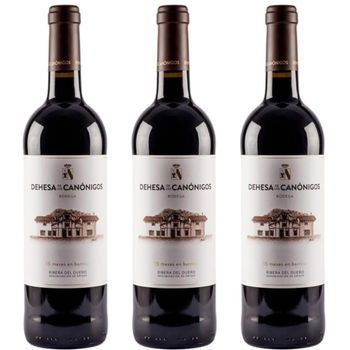Dehesa De Los Canónigos 15 Meses Vino Tinto Ecológico Con Crianza 75 Cl 15 % Pack 3 Botellas