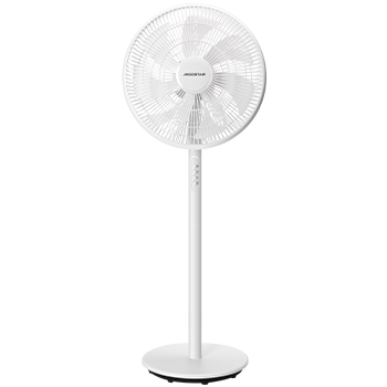 Ventilador de pie, 16 pulgadas, 7 aspas, 3 velocidades, Blanco