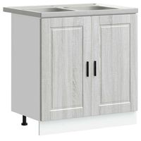 mueble bajo para fregadero porto 2 uds gris 80 x 46 x 815 cm vidaxl