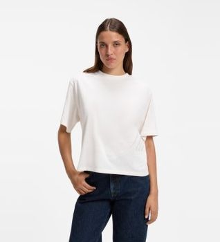 HUGO para mujer. 50570677 Camiseta Duslant blanco (M), Casual, Algodón, Manga corta
