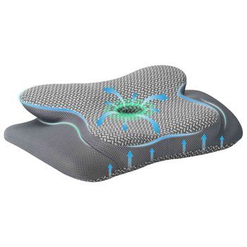 Almohada Cervical Gris Espuma Viscoelástica 58 X 38 X 12 Cm Vidaxl