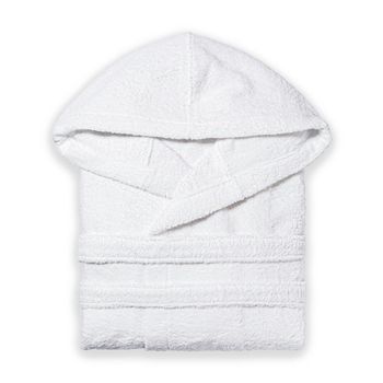 Albornoz Unisex De Rizo De Algodón Blanco