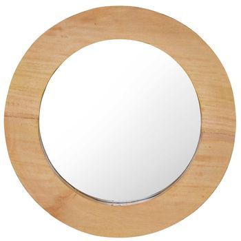 Espejo De Pared，espejo De Baño Redondo Teca 40 Cm Cfw307839