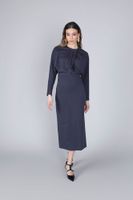 vestido con pliegues en el escote anthracite