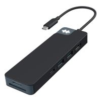 hub hyper 6 puertos 5000 mbits modelo hd4102bkgl usb-c hdmi sd y entrega de energia 100w