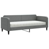 sofa cama  cama para adultos con colchon tela gris oscuro 80x200 cm
