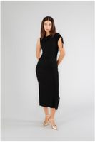 vestido drapeado black m