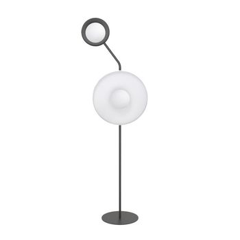 Lámpara de pie novara negro+blanco (2 luces)