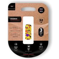 pendrive tech one tech tec4401-32 32gb usb 20 multicolor collage cliptech