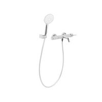 grifo empotrado monomando de banera y ducha de laton conjunto de un cano y alcachofa de ducha plateado meliquina