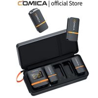 comica vimo q microfono de solapa inalambrico de 4 canales para camara iphone android microfono con clip para vlog transmision en vivo entrevistas