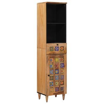 Mueble De Cuarto De Baño Con Cajón Natural 38 X 33 X 160 Cm Vidaxl