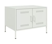 mesa de cafe - mesa de centro acero blanco 68x50x505 cm