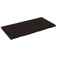 encimera de bano  mueble de bano madera tratada marron oscuro 120x60x2-4 cm