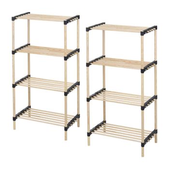 Zapatero de madera marrón 49x28x93cm