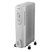 radiador aceite compacto 2000w blanco control rotativo ruedas y termostato