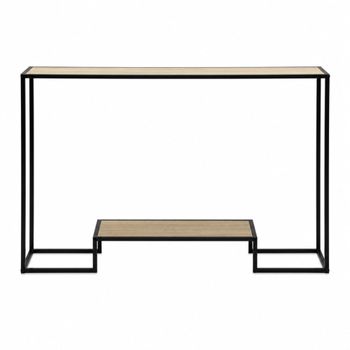 Consola moderna 2 niveles acabado roble 120 cm
