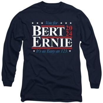 Sesame Street Camiseta manga larga Bert Ernie For President 123 Vote para hombre